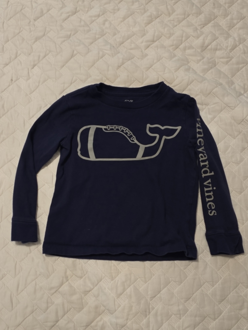 Vineyard Vines Navy Long Sleeve Whale Graphic Tee